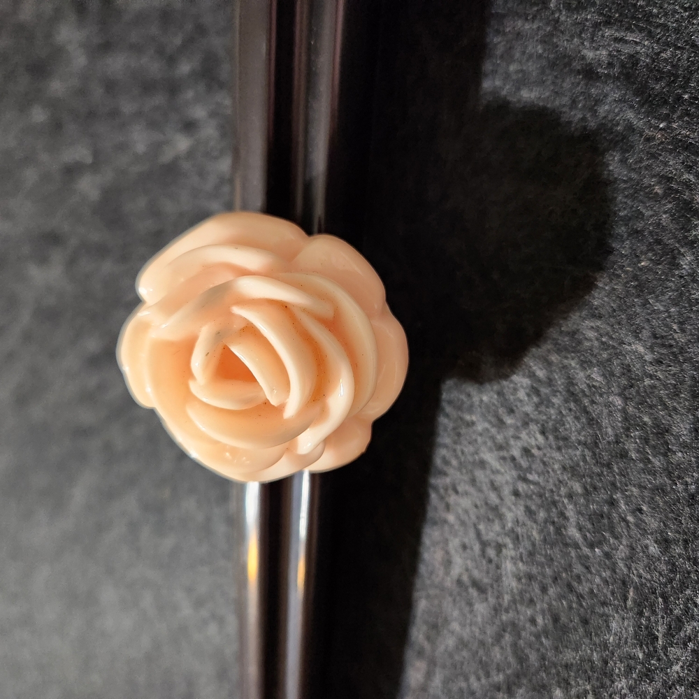 Elegant Peach Rose Hair Clip